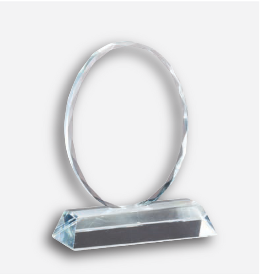 Oval Crystal Award