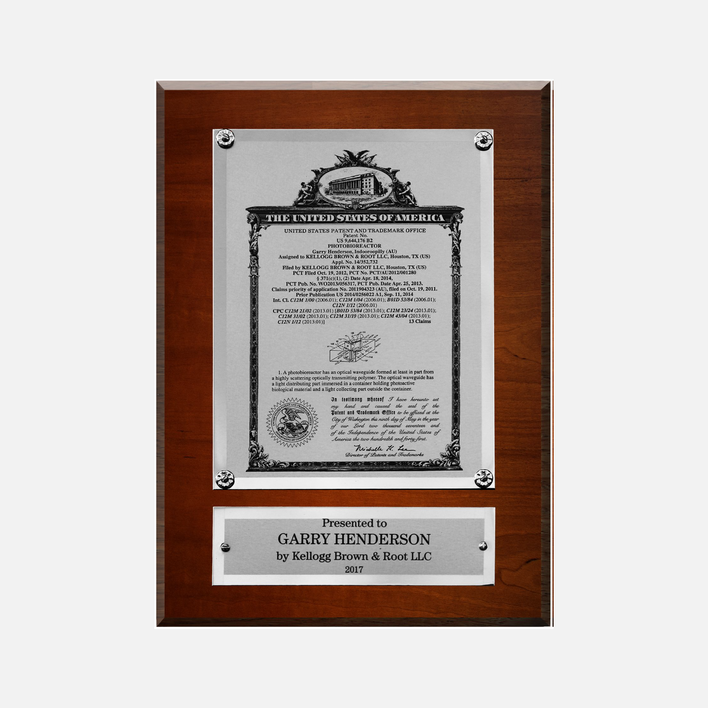 Corporate Patent Plaque