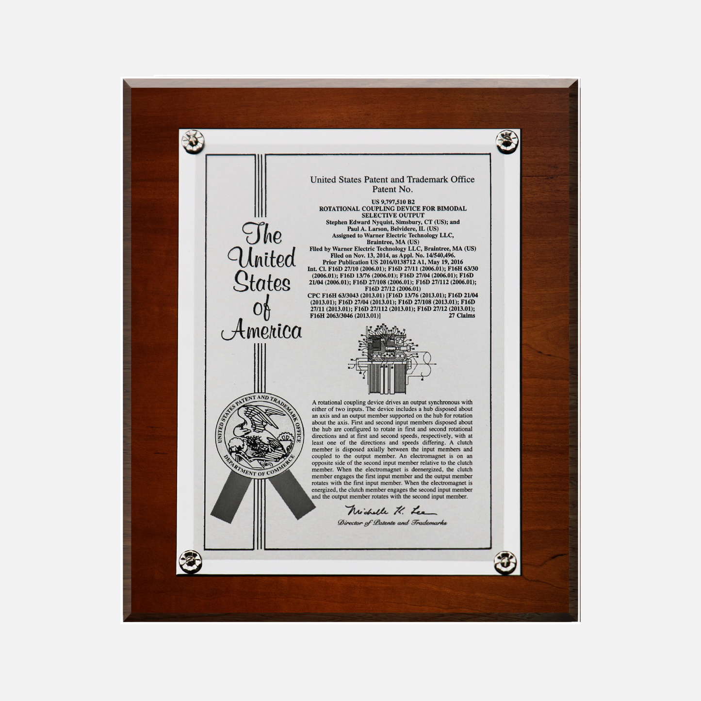 Title Patent Plaque